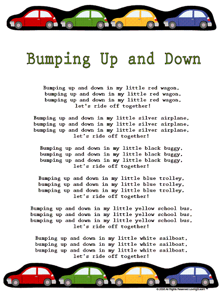 Sing along with Raffi to, "Bumping Up and Down in my Little Red Wagon" Sing along with Raffi to, "Bumping Up and Down in my Little Red Wagon"