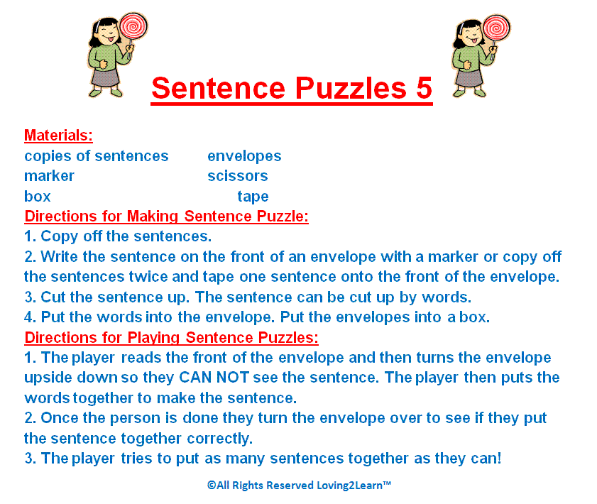 Learning to Read Writing and Putting Together Sentences