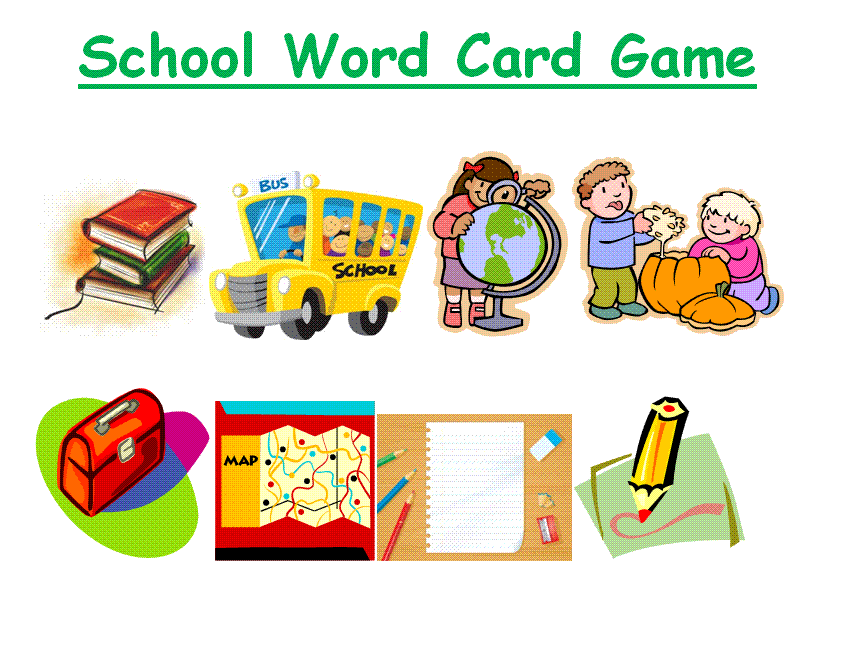 School Word Card Game