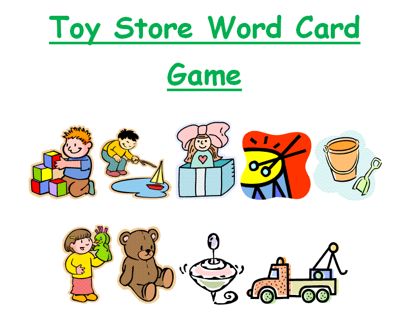 Toy Store Word Card Game